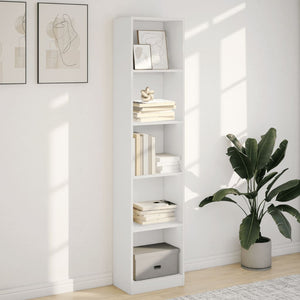 vidaXL Bookcase White 40x24x176 cm Engineered Wood