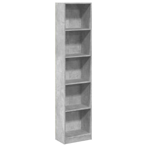 vidaXL Bookcase Concrete Grey 40x24x176 cm Engineered Wood