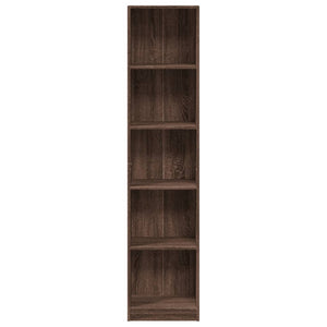 vidaXL Bookcase Brown Oak 40x24x176 cm Engineered Wood