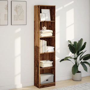 vidaXL Bookcase Old Wood 40x24x176 cm Engineered Wood