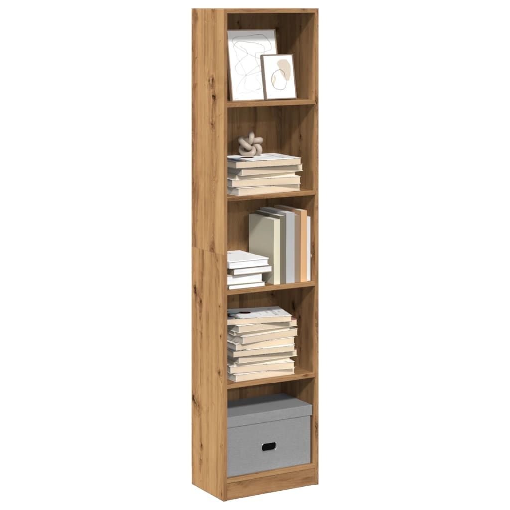 vidaXL Bookcase Artisian Oak 40x24x176 cm Engineered Wood