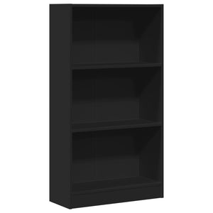 vidaXL Bookcase Black 60x24x109 cm Engineered Wood