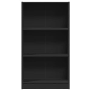 vidaXL Bookcase Black 60x24x109 cm Engineered Wood