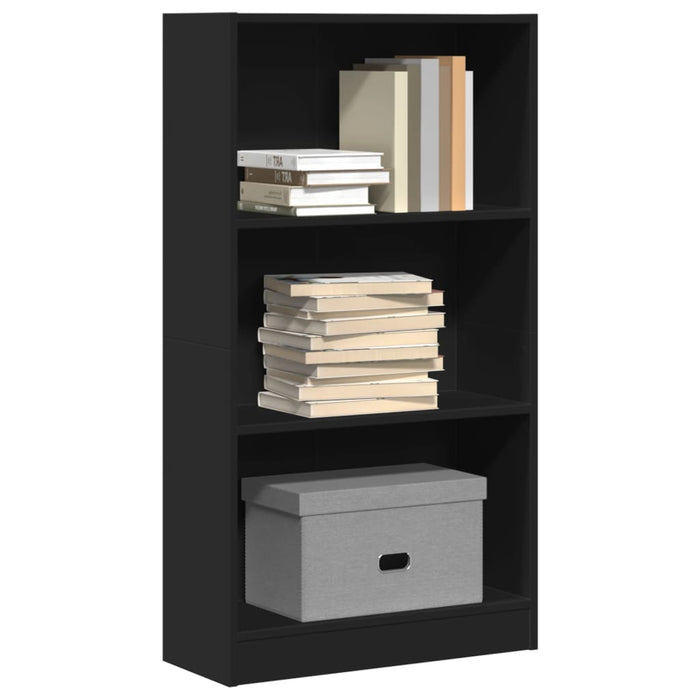 vidaXL Bookcase Black 60x24x109 cm Engineered Wood