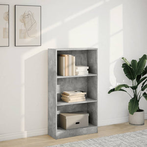 vidaXL Bookcase Concrete Grey 60x24x109 cm Engineered Wood