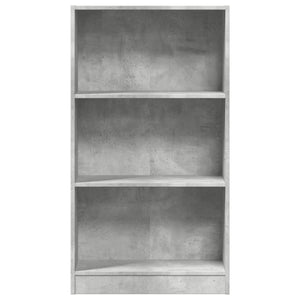 vidaXL Bookcase Concrete Grey 60x24x109 cm Engineered Wood