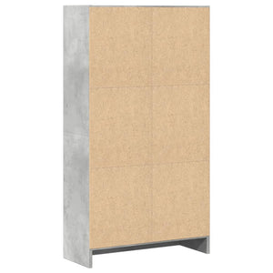 vidaXL Bookcase Concrete Grey 60x24x109 cm Engineered Wood