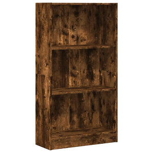 vidaXL Bookcase Smoked Oak 60x24x109 cm Engineered Wood