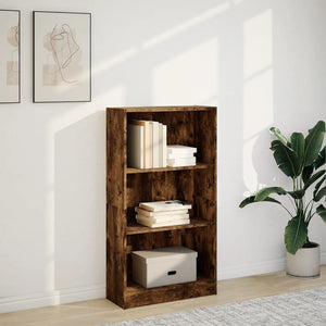 vidaXL Bookcase Smoked Oak 60x24x109 cm Engineered Wood