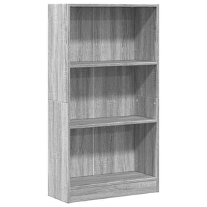 vidaXL Bookcase Grey Sonoma 60x24x109 cm Engineered Wood