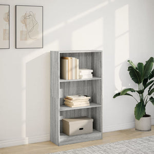 vidaXL Bookcase Grey Sonoma 60x24x109 cm Engineered Wood