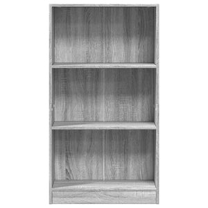 vidaXL Bookcase Grey Sonoma 60x24x109 cm Engineered Wood