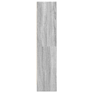 vidaXL Bookcase Grey Sonoma 60x24x109 cm Engineered Wood