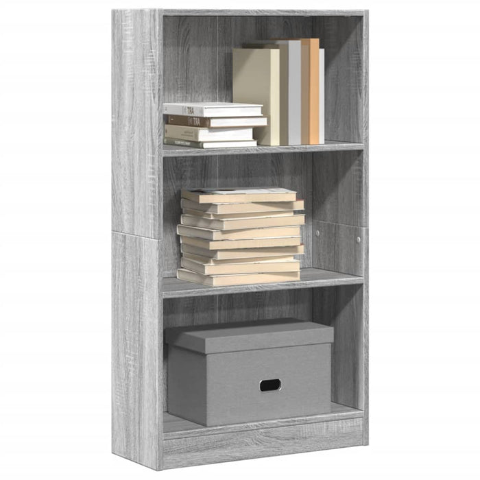 vidaXL Bookcase Grey Sonoma 60x24x109 cm Engineered Wood