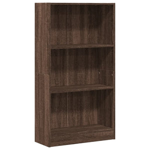 vidaXL Bookcase Brown Oak 60x24x109 cm Engineered Wood