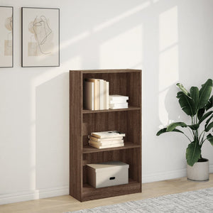 vidaXL Bookcase Brown Oak 60x24x109 cm Engineered Wood