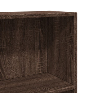 vidaXL Bookcase Brown Oak 60x24x109 cm Engineered Wood