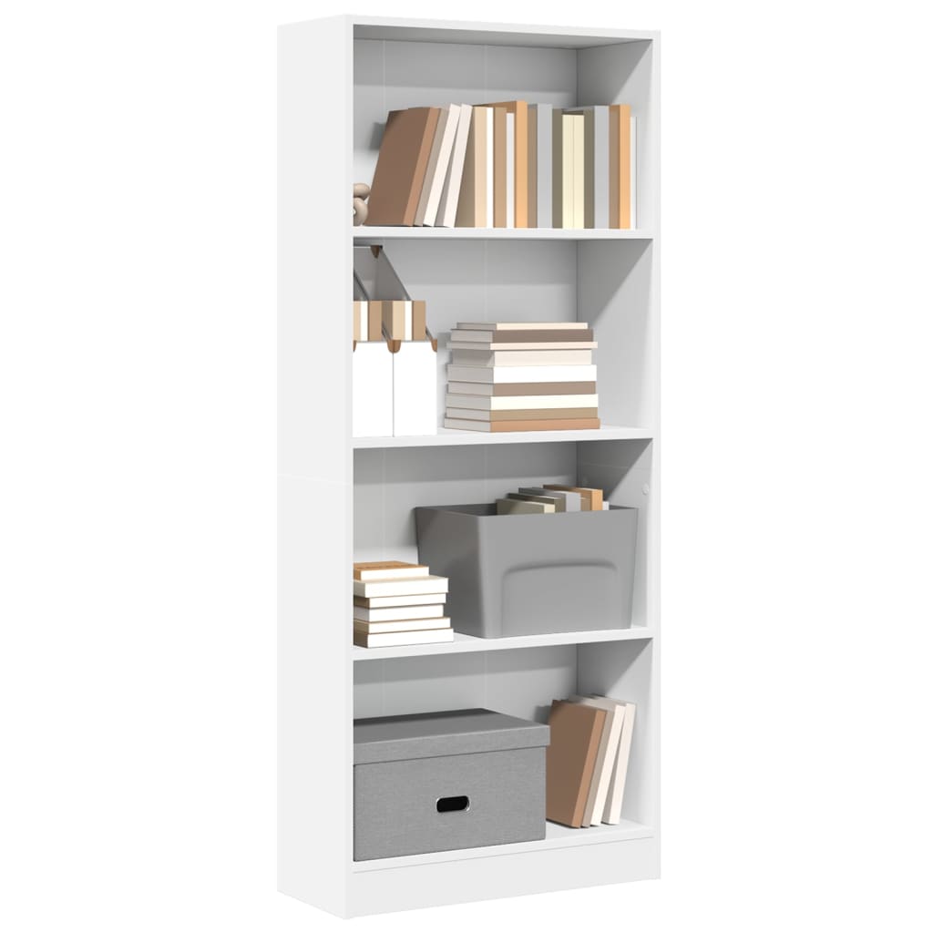 vidaXL Bookcase White 60x24x143 cm Engineered Wood