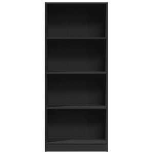 vidaXL Bookcase Black 60x24x143 cm Engineered Wood