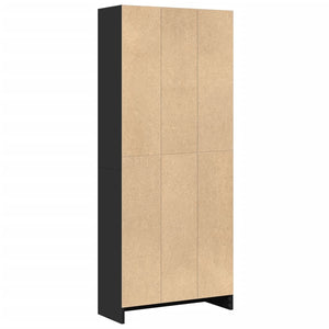 vidaXL Bookcase Black 60x24x143 cm Engineered Wood