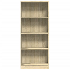 vidaXL Bookcase Sonoma Oak 60x24x143 cm Engineered Wood