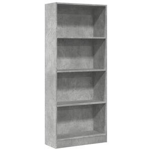 vidaXL Bookcase Concrete Grey 60x24x143 cm Engineered Wood