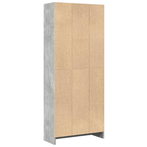 vidaXL Bookcase Concrete Grey 60x24x143 cm Engineered Wood