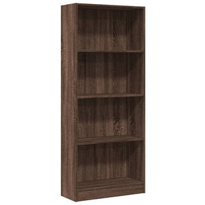 vidaXL Bookcase Brown Oak 60x24x143 cm Engineered Wood