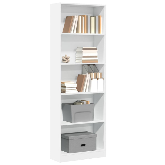 vidaXL Bookcase White 60x24x176 cm Engineered Wood