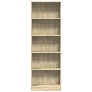 vidaXL Bookcase Sonoma Oak 60x24x176 cm Engineered Wood