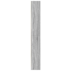 vidaXL Bookcase Grey Sonoma 60x24x176 cm Engineered Wood