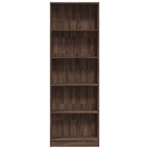 vidaXL Bookcase Brown Oak 60x24x176 cm Engineered Wood