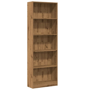 vidaXL Bookcase Artisian Oak 60x24x176 cm Engineered Wood