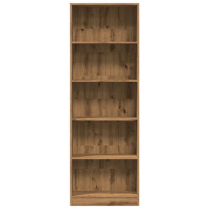 vidaXL Bookcase Artisian Oak 60x24x176 cm Engineered Wood