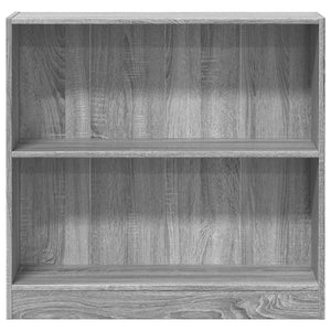 vidaXL Bookcase Grey Sonoma 80x24x76 cm Engineered Wood