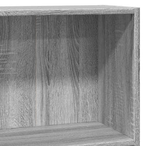 vidaXL Bookcase Grey Sonoma 80x24x76 cm Engineered Wood