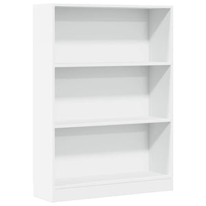 vidaXL Bookcase White 80x24x109 cm Engineered Wood