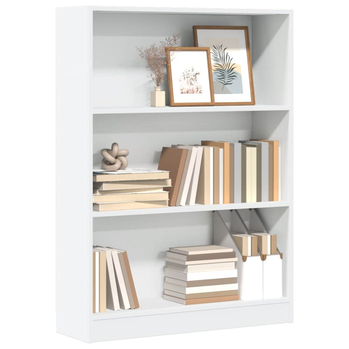 vidaXL Bookcase White 80x24x109 cm Engineered Wood