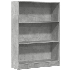 vidaXL Bookcase Concrete Grey 80x24x109 cm Engineered Wood