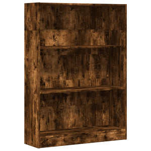 vidaXL Bookcase Smoked Oak 80x24x109 cm Engineered Wood