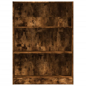 vidaXL Bookcase Smoked Oak 80x24x109 cm Engineered Wood