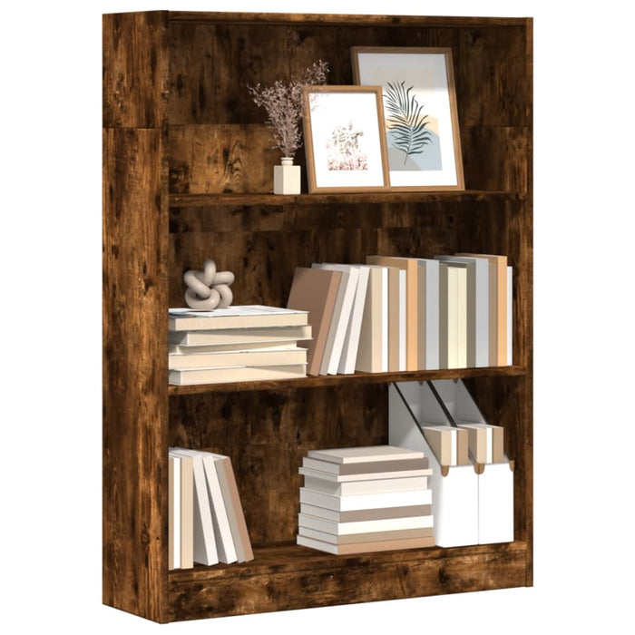 vidaXL Bookcase Smoked Oak 80x24x109 cm Engineered Wood