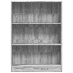 vidaXL Bookcase Grey Sonoma 80x24x109 cm Engineered Wood