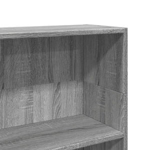 vidaXL Bookcase Grey Sonoma 80x24x109 cm Engineered Wood