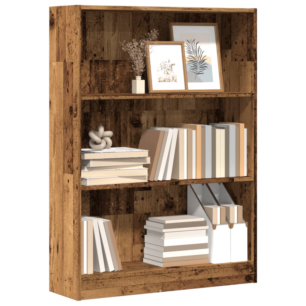 vidaXL Bookcase Old Wood 80x24x109 cm Engineered Wood