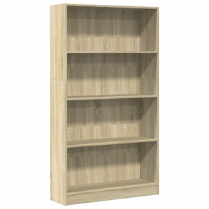 vidaXL Bookcase Sonoma Oak 80x24x143 cm Engineered Wood