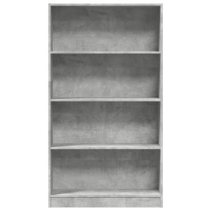 vidaXL Bookcase Concrete Grey 80x24x143 cm Engineered Wood