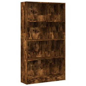 vidaXL Bookcase Smoked Oak 80x24x143 cm Engineered Wood