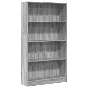 vidaXL Bookcase Grey Sonoma 80x24x143 cm Engineered Wood