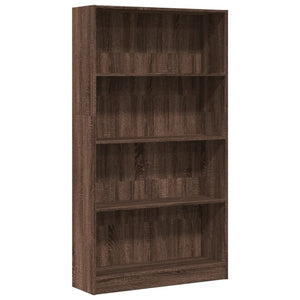 vidaXL Bookcase Brown Oak 80x24x143 cm Engineered Wood